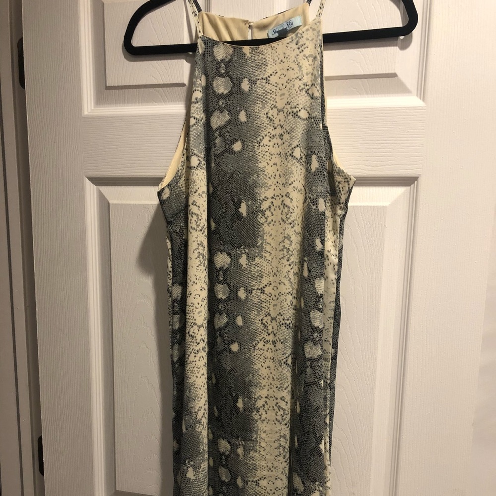 High Neck Python Print Dress 👗
